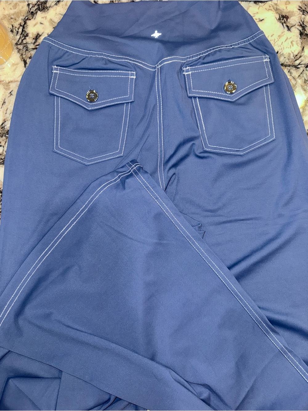 Women’s Blue flare-Leg Pants small regular length NWOT - Picture 3 of 5